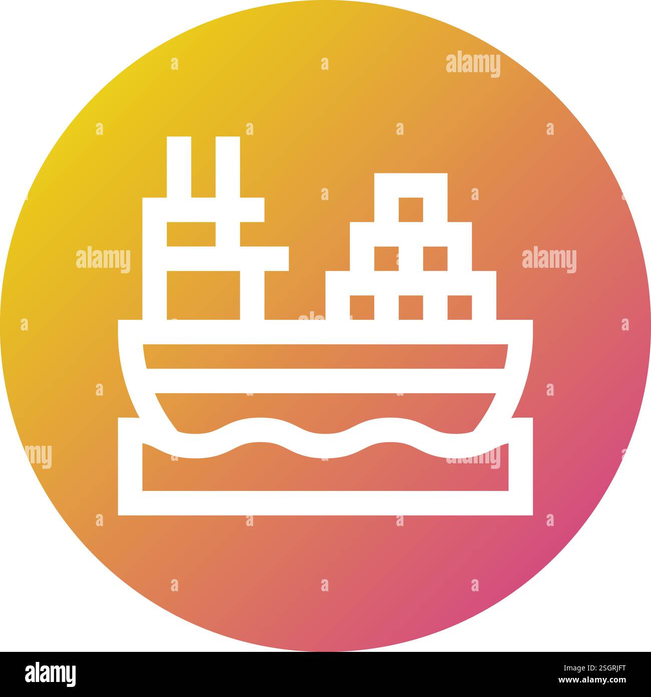 Cargo Ship Vector Icon Design Illustration Stock Vector Image & Art - Alamy