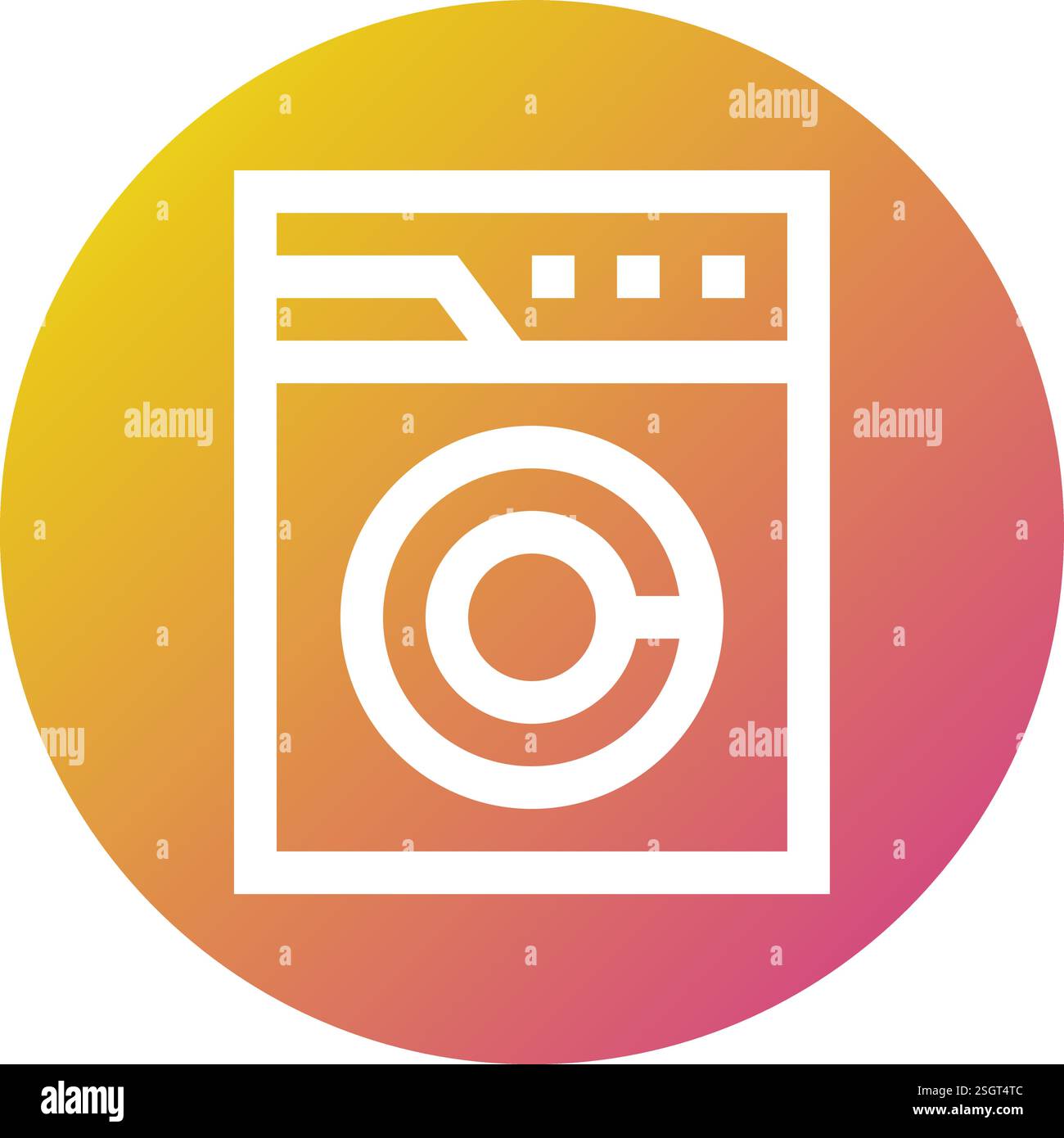 Washing machine Vector Icon Design Illustration Stock Vector Image ...