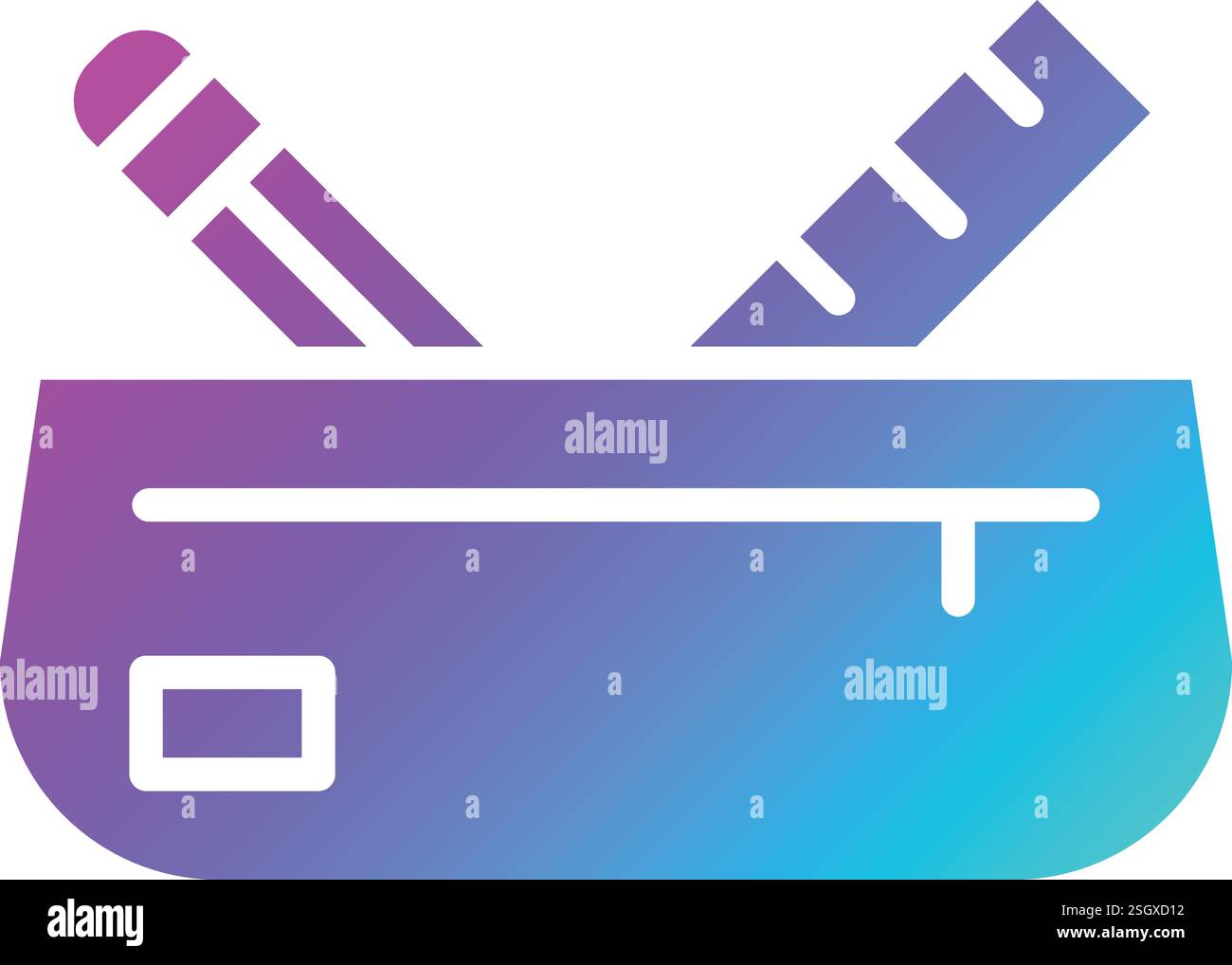 Pencil Case Vector Icon Design Illustration Stock Vector