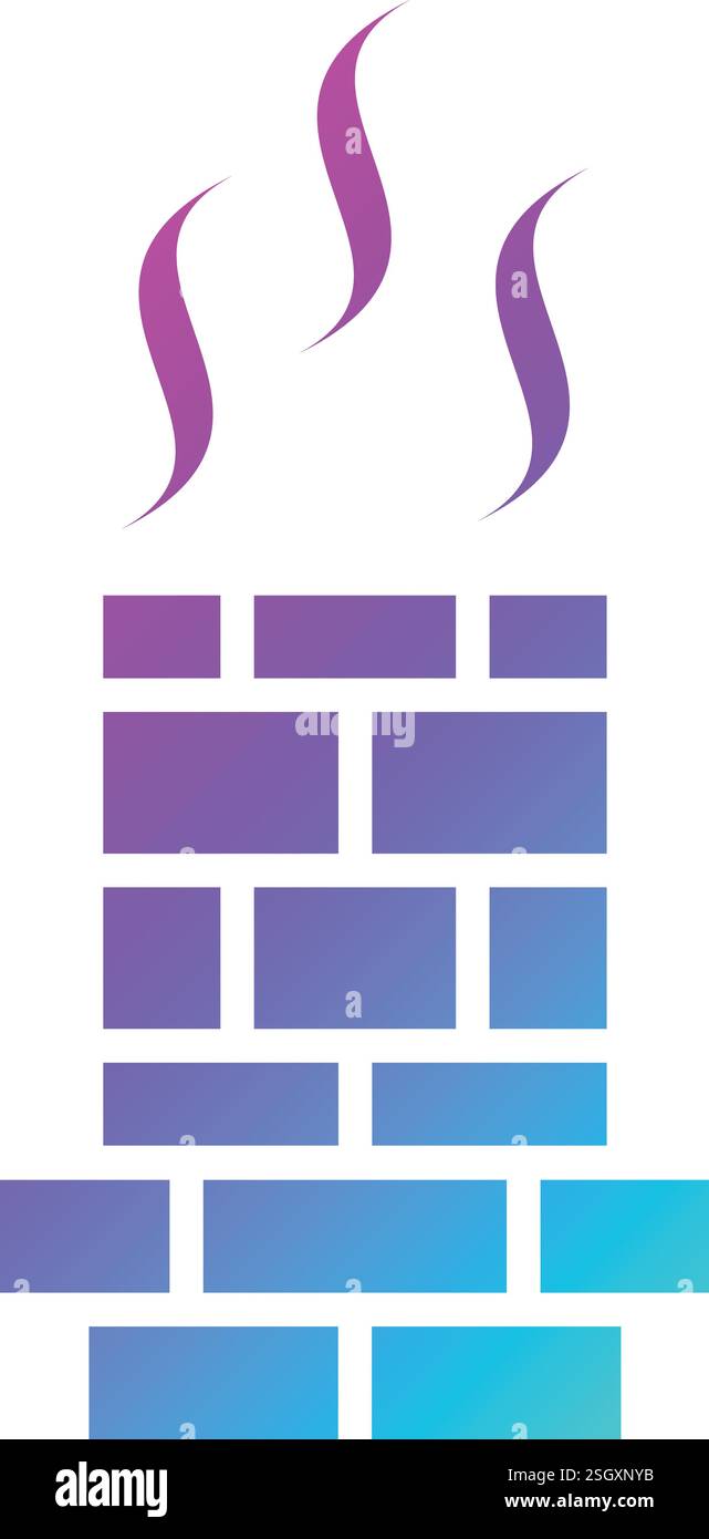 Chimney Vector Icon Design Illustration Stock Vector