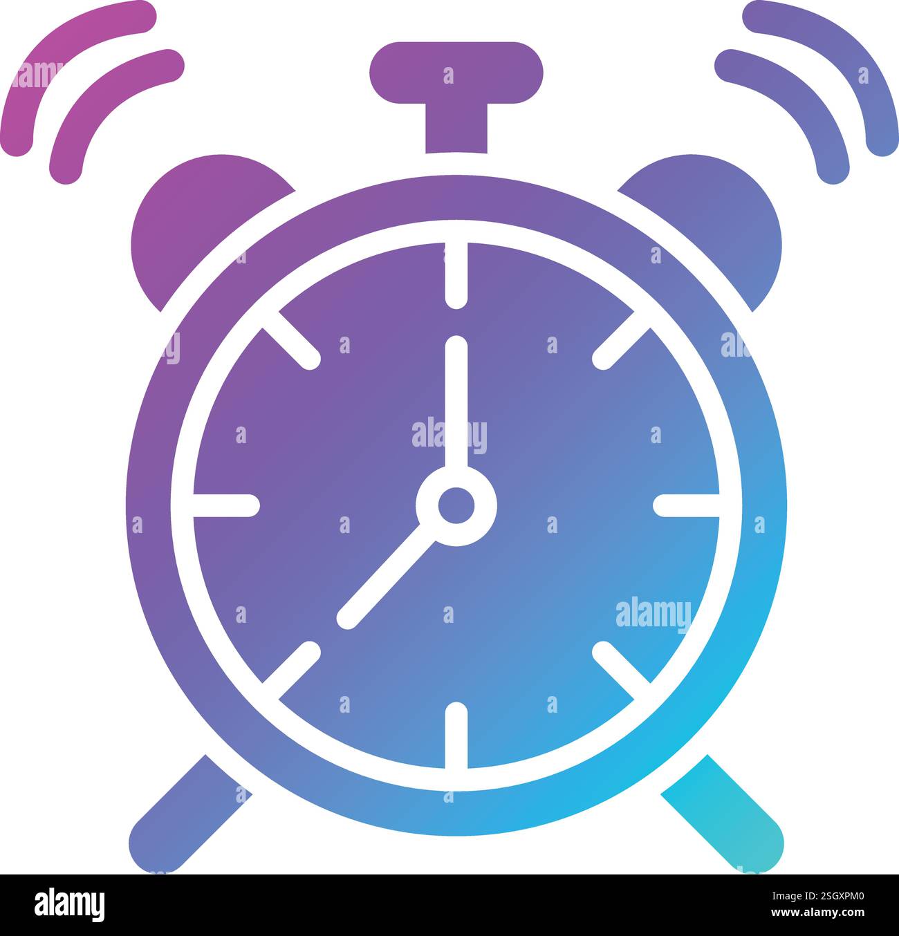 Alarm Clock Vector Icon Design Illustration Stock Vector