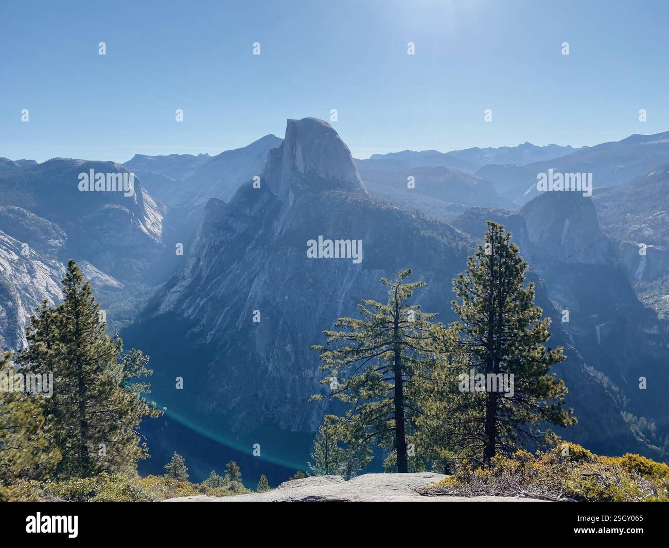 View of Half Dome at Yosemite National Park - Smartphone Captured Stock Image