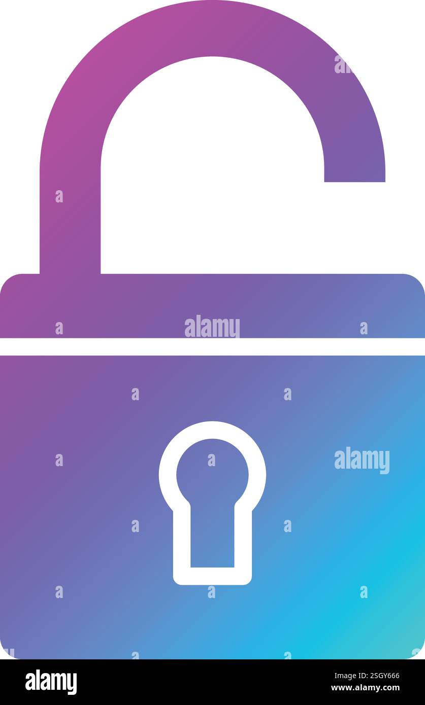 Unlocked Vector Icon Design Illustration Stock Vector