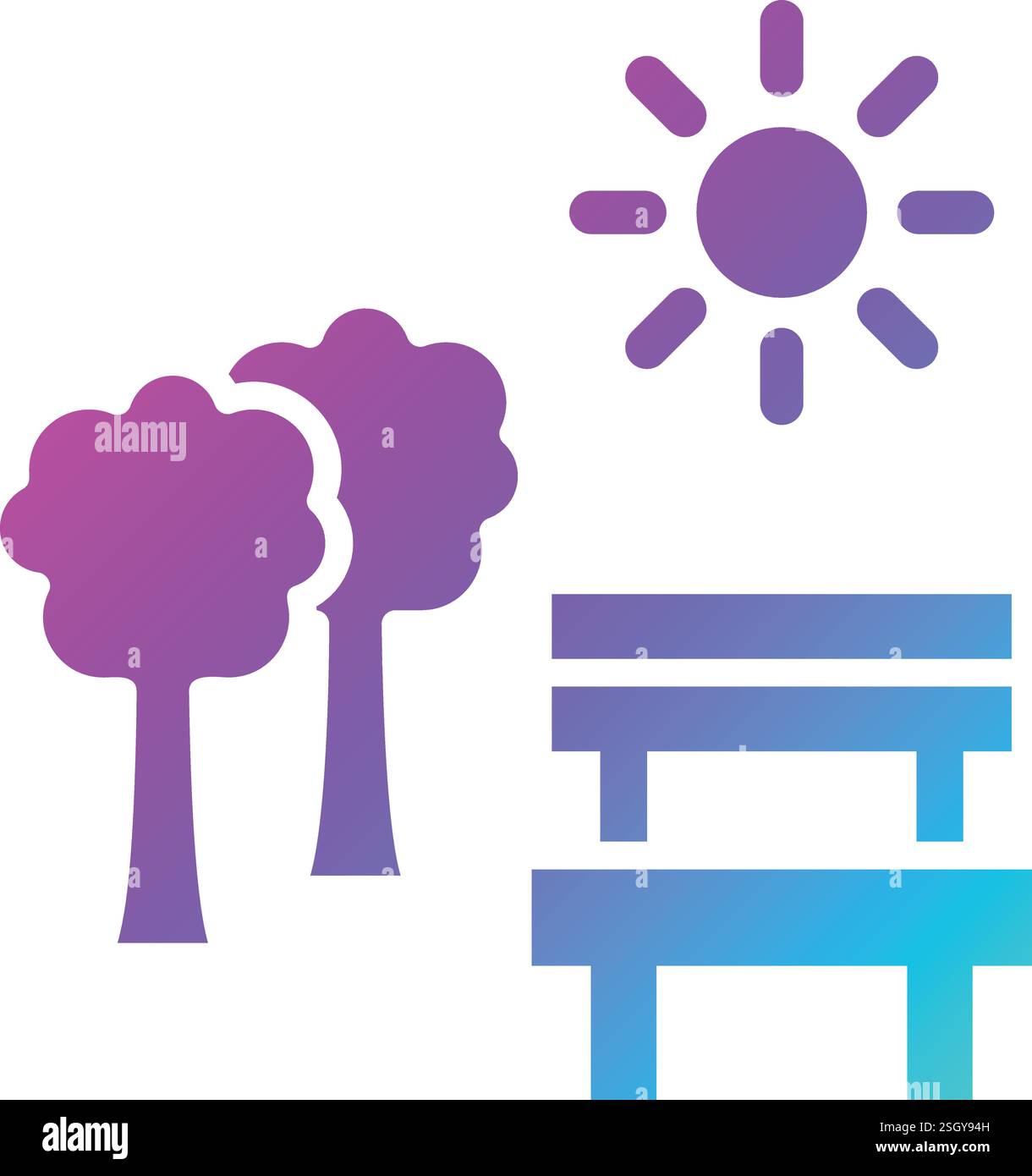 Park Vector Icon Design Illustration Stock Vector