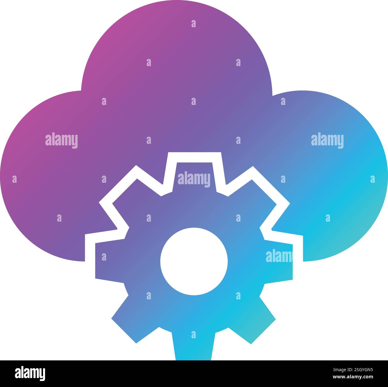 Cloud Computing Vector Icon Design Illustration Stock Vector