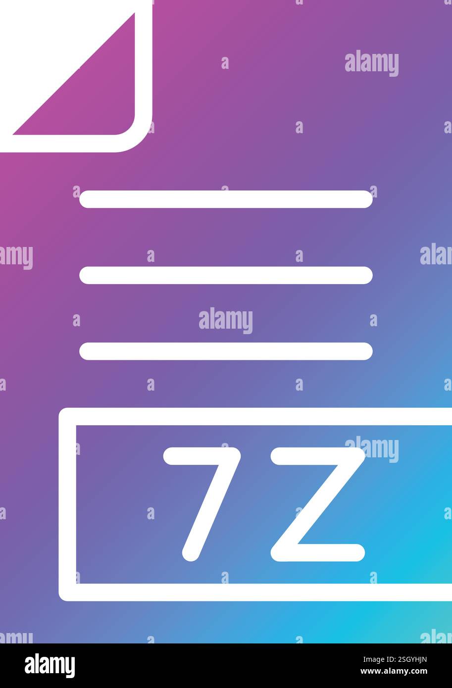 7Z Vector Icon Design Illustration Stock Vector