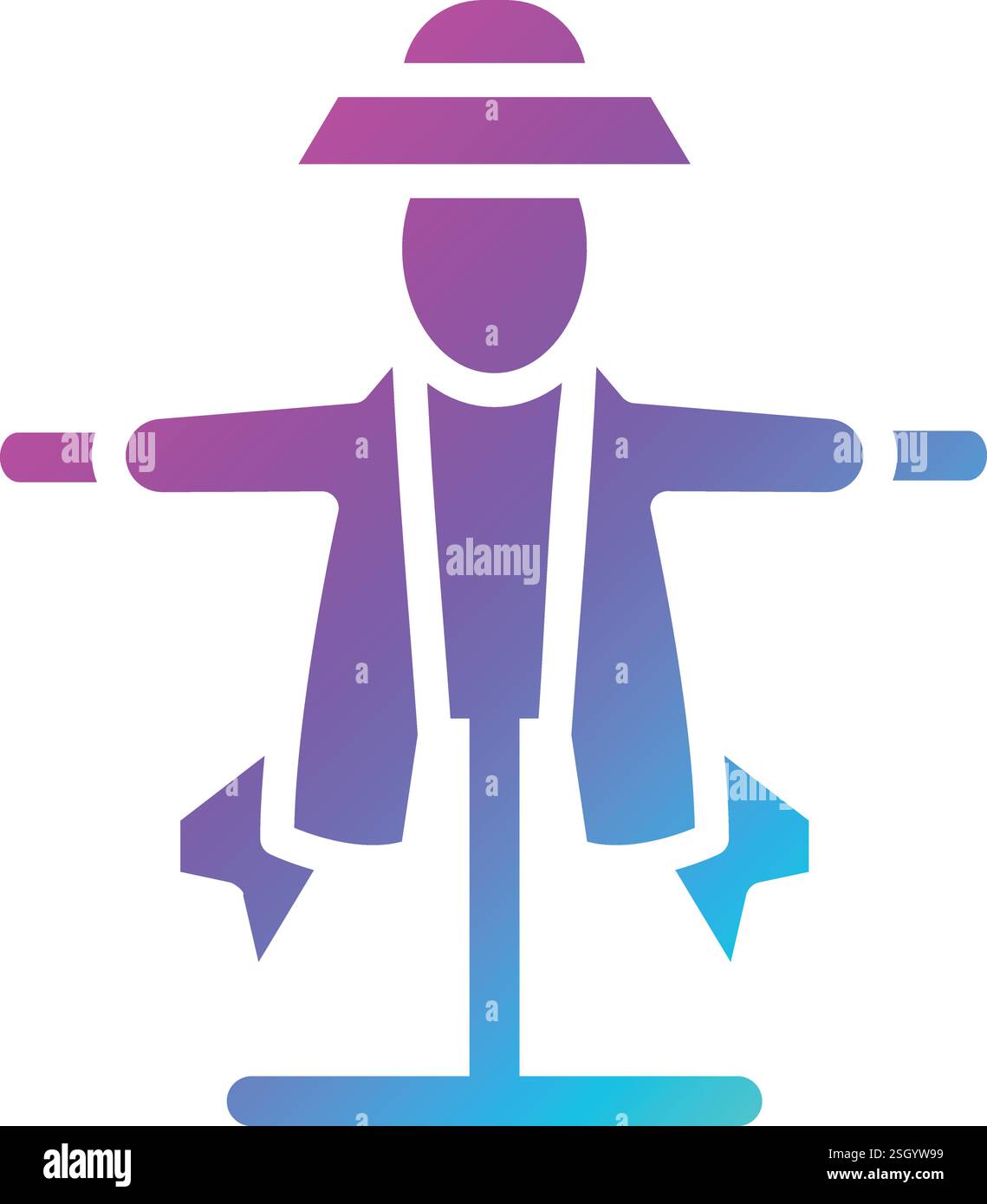 Scarecrow Vector Icon Design Illustration Stock Vector