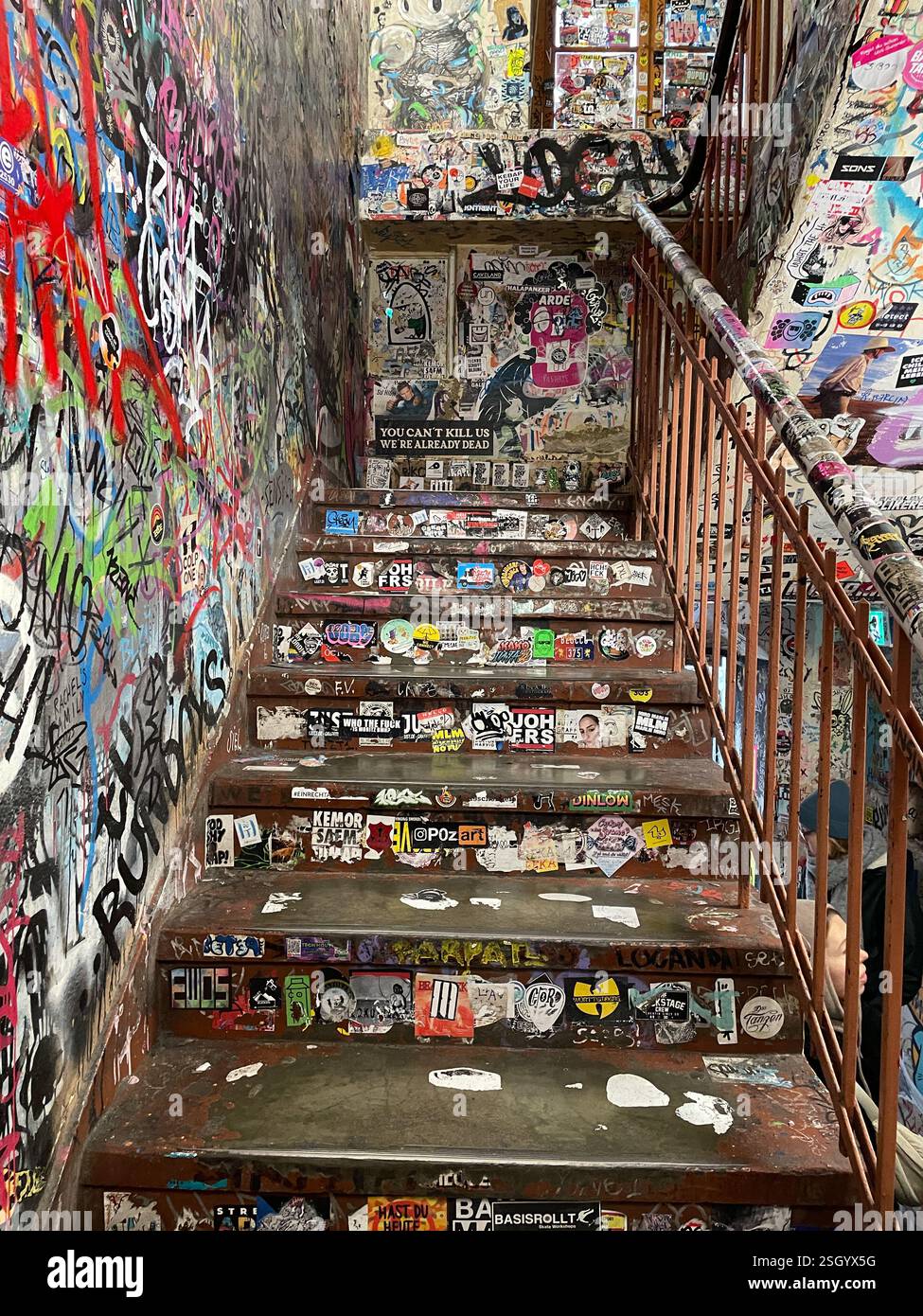 Neurotitan Shop & Gallery street art, Berlin, Germany. - Smartphone Captured Stock Image