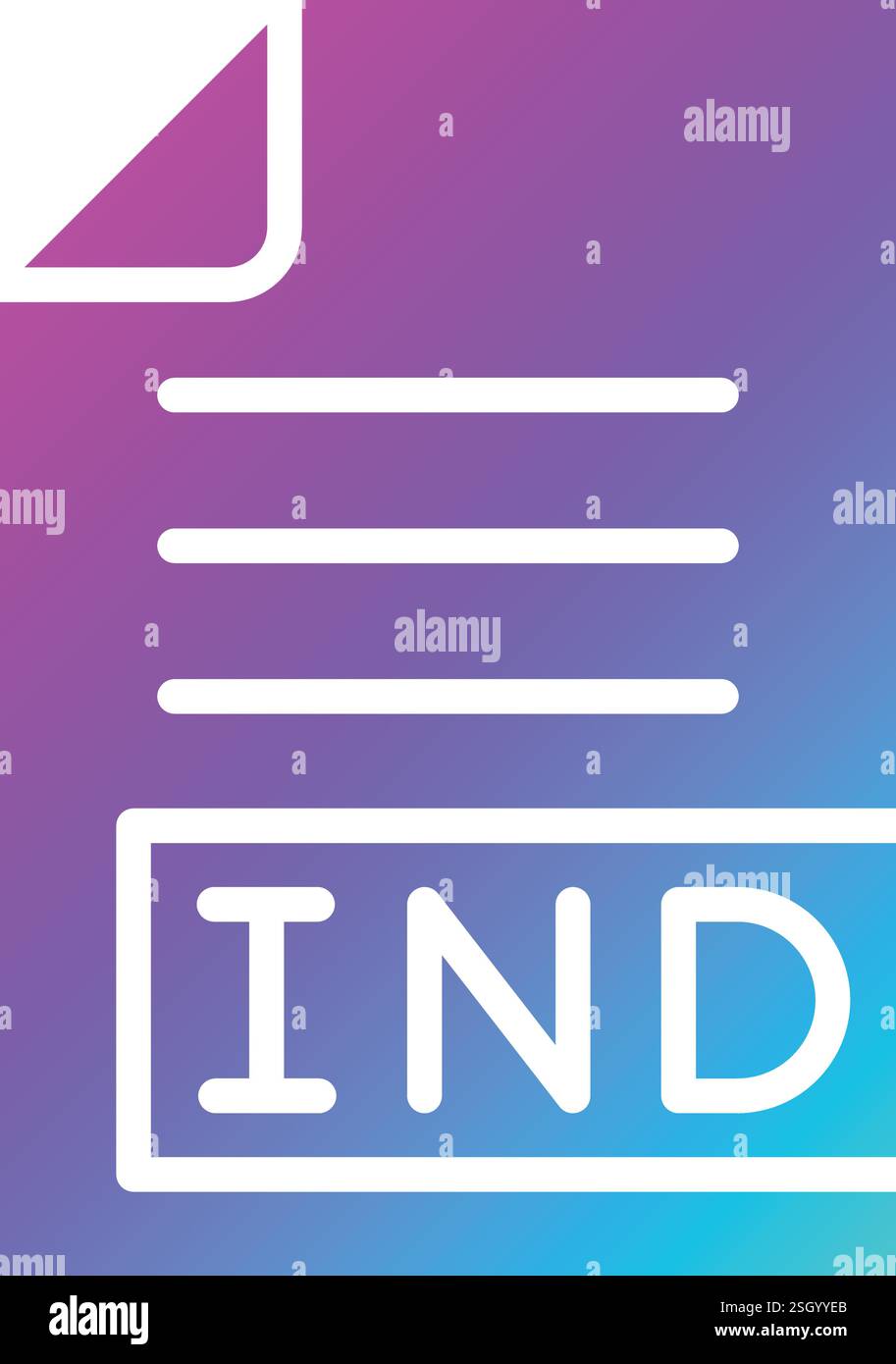 IND Vector Icon Design Illustration Stock Vector