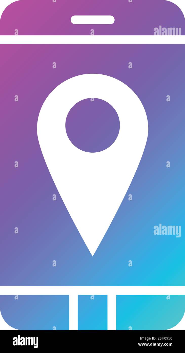 Gps mobile Vector Icon Design Illustration Stock Vector