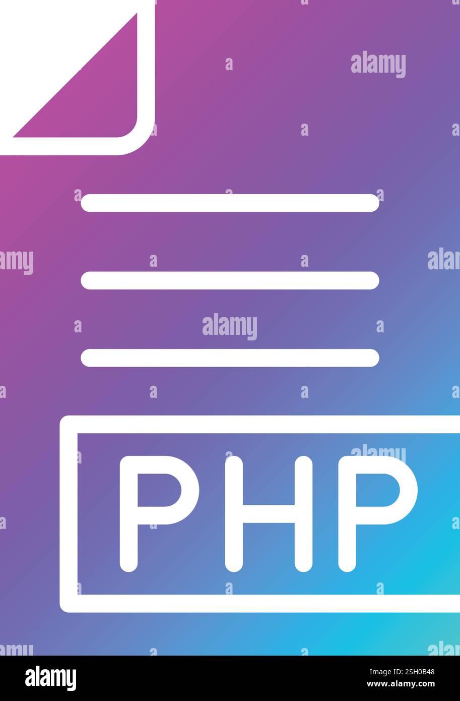PHP Vector Icon Design Illustration Stock Vector