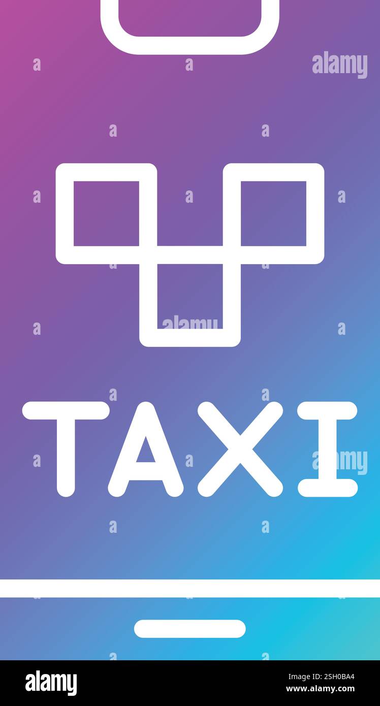 Taxi Vector Icon Design Illustration Stock Vector