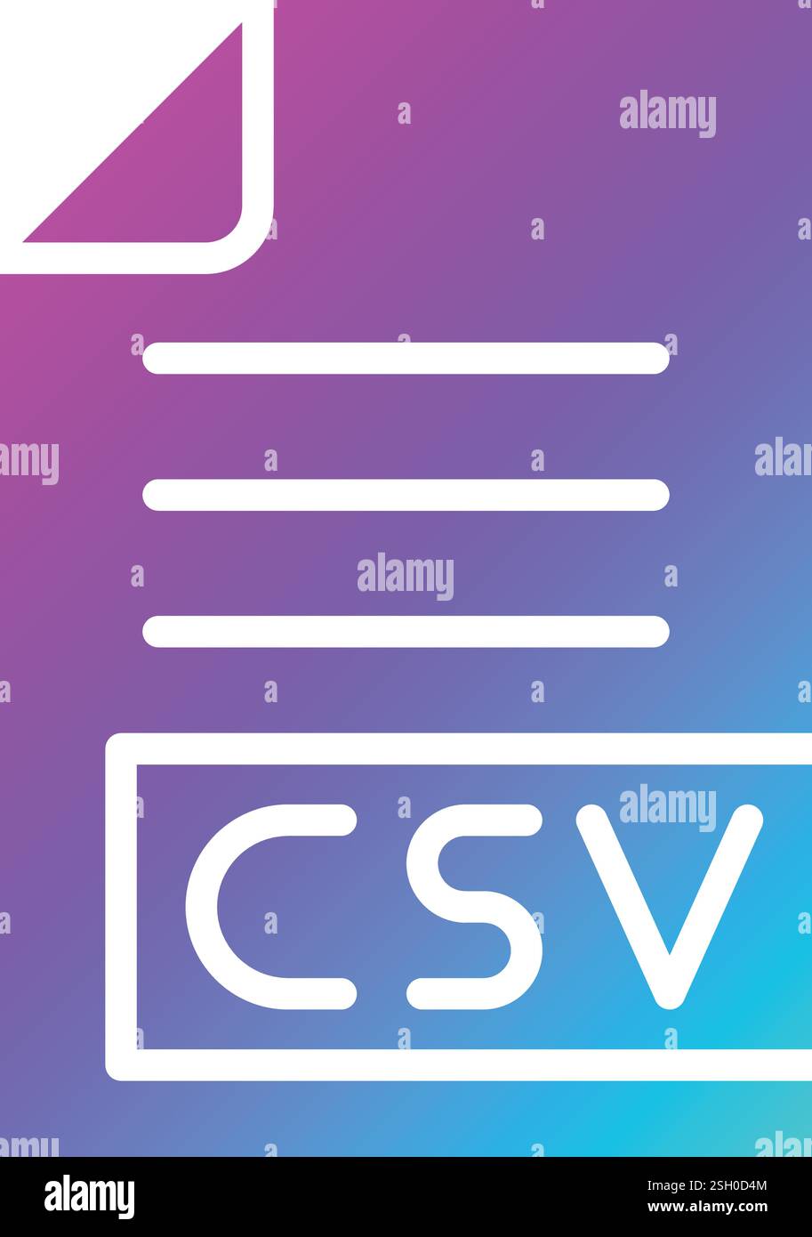 CSV Vector Icon Design Illustration Stock Vector