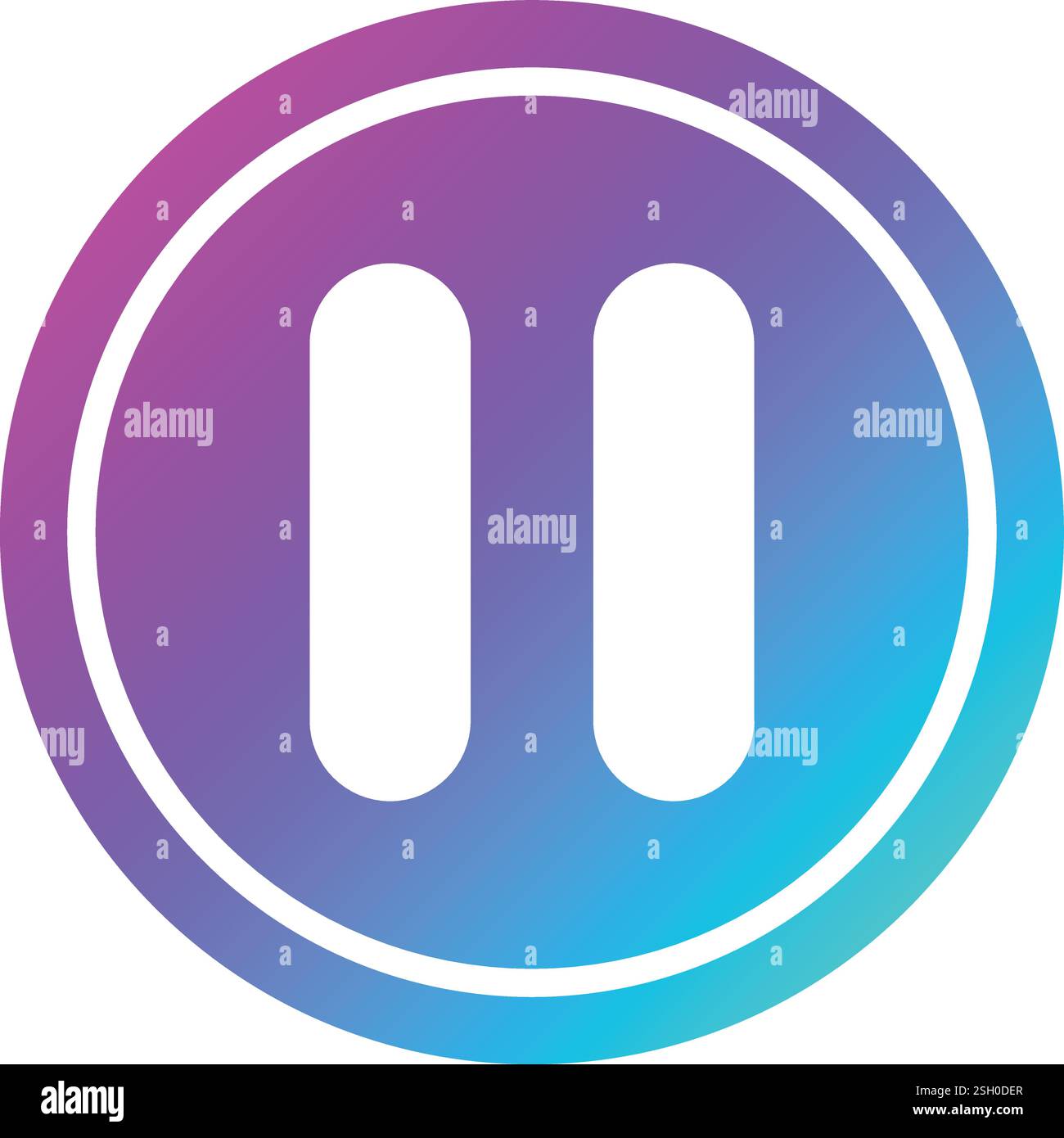 Pause Vector Icon Design Illustration Stock Vector