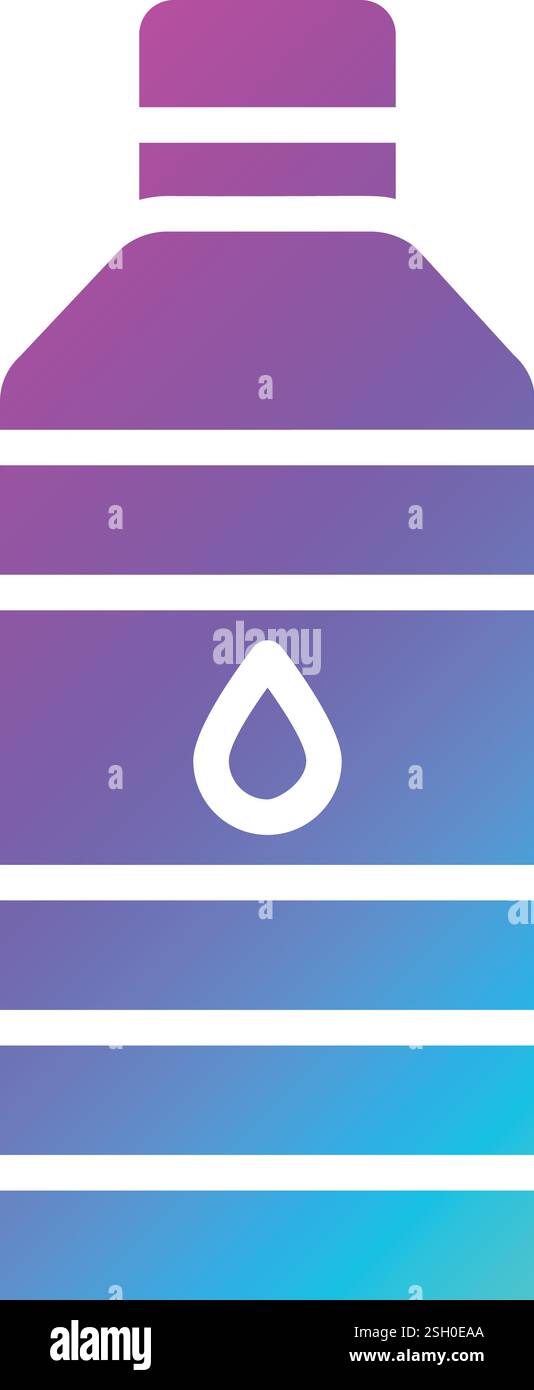 Water bottle Vector Icon Design Illustration Stock Vector