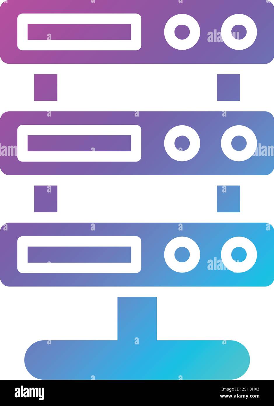 Server Vector Icon Design Illustration Stock Vector