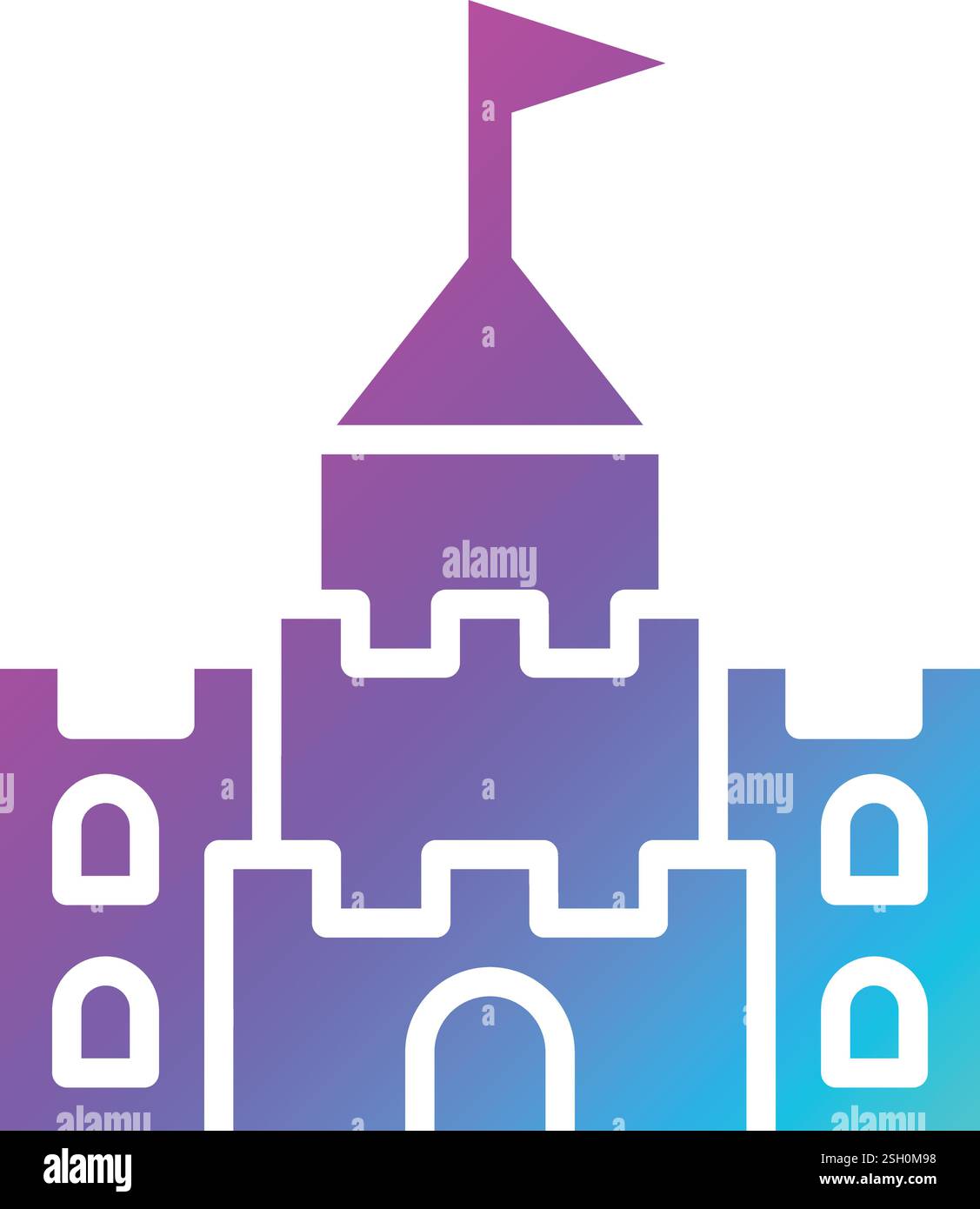 Sand castle Vector Icon Design Illustration Stock Vector
