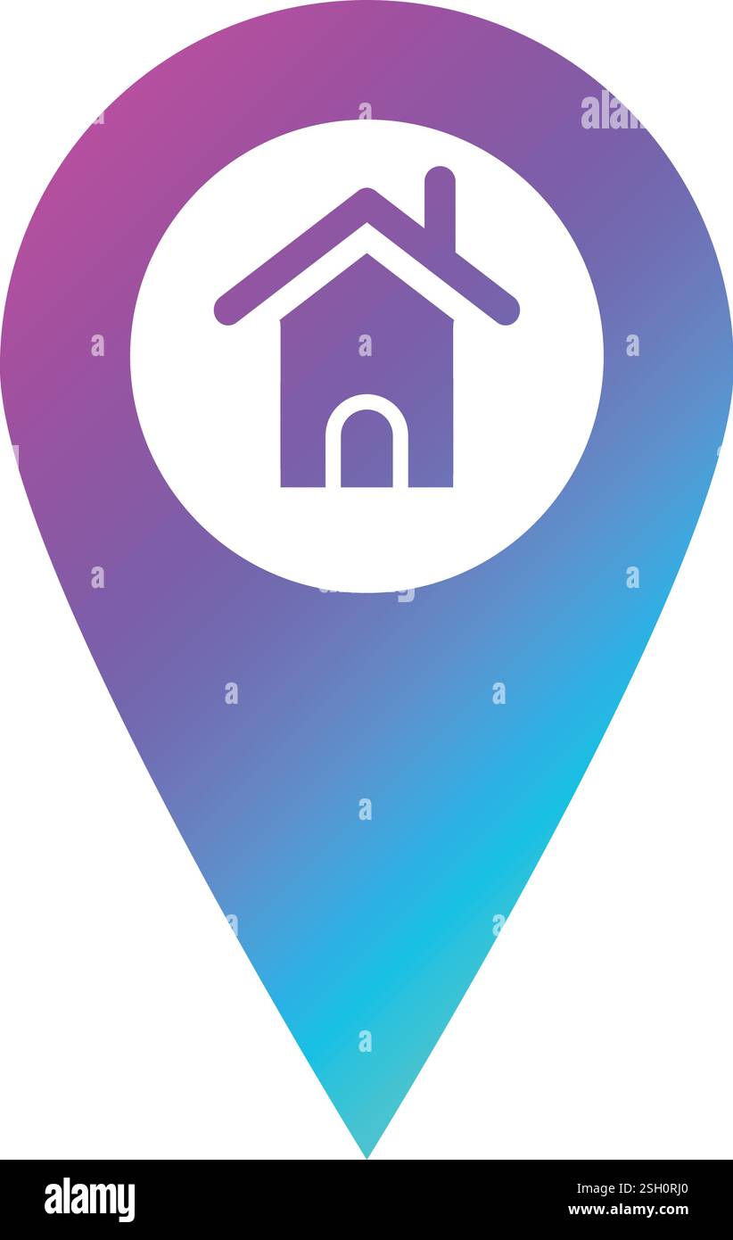 Home Location Vector Icon Design Illustration Stock Vector