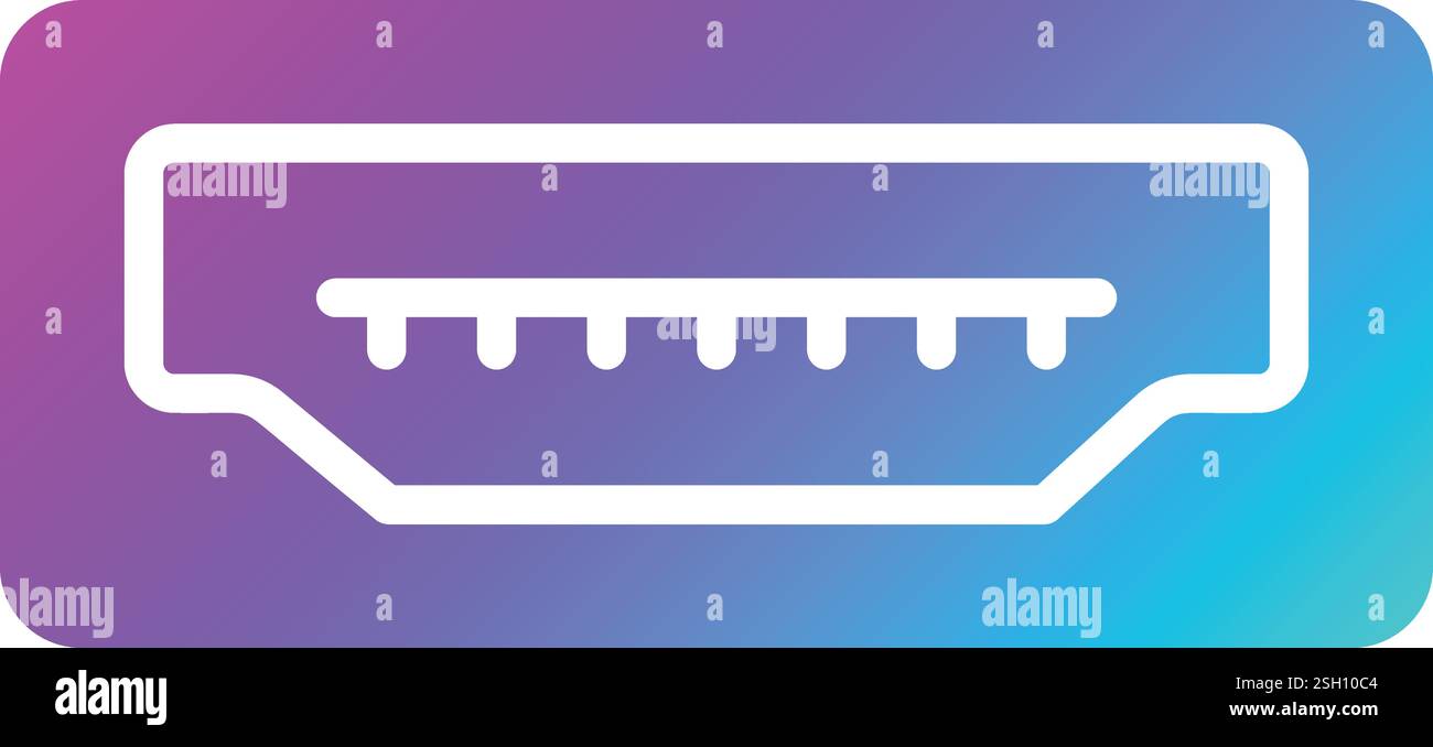 Usb Port Vector Icon Design Illustration Stock Vector