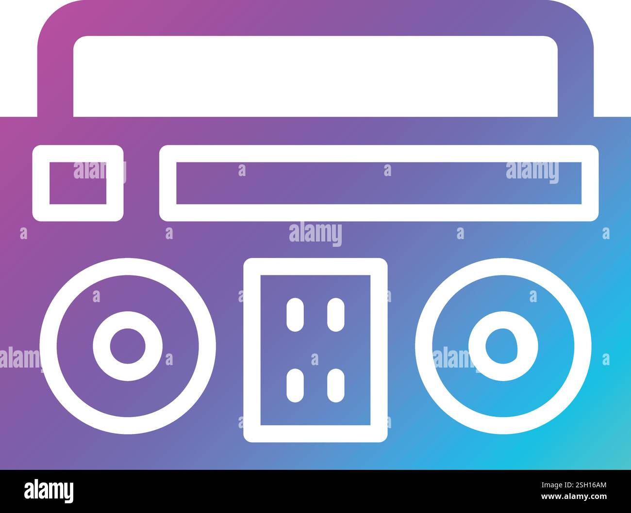 Boombox Vector Icon Design Illustration Stock Vector
