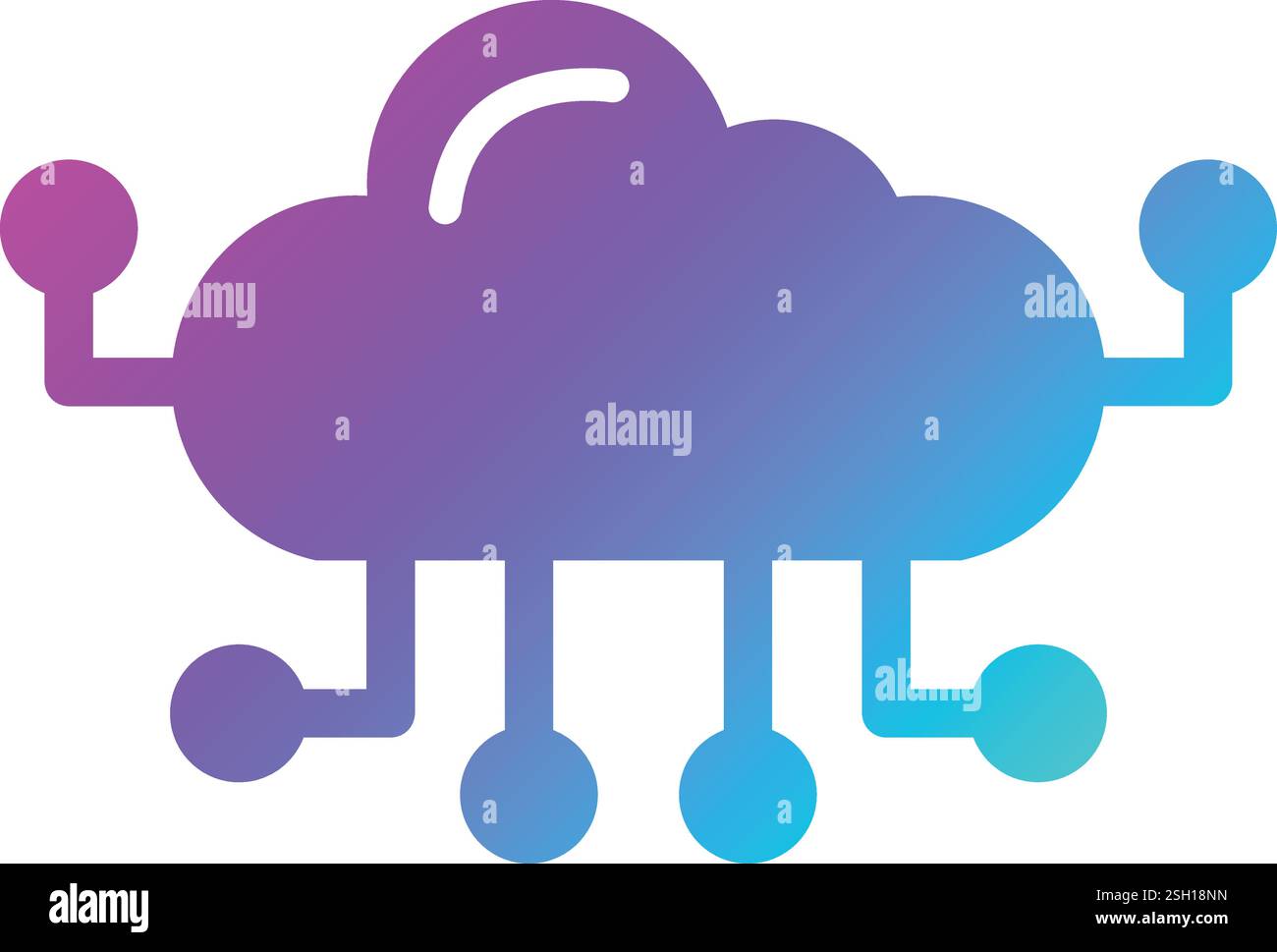 Cloud computing Vector Icon Design Illustration Stock Vector