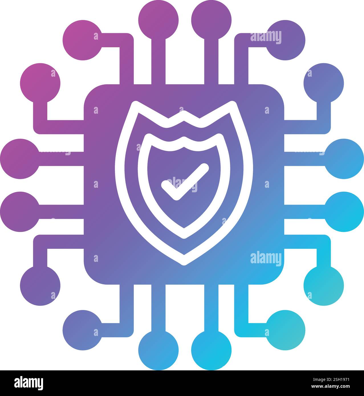 Cyber security Vector Icon Design Illustration Stock Vector