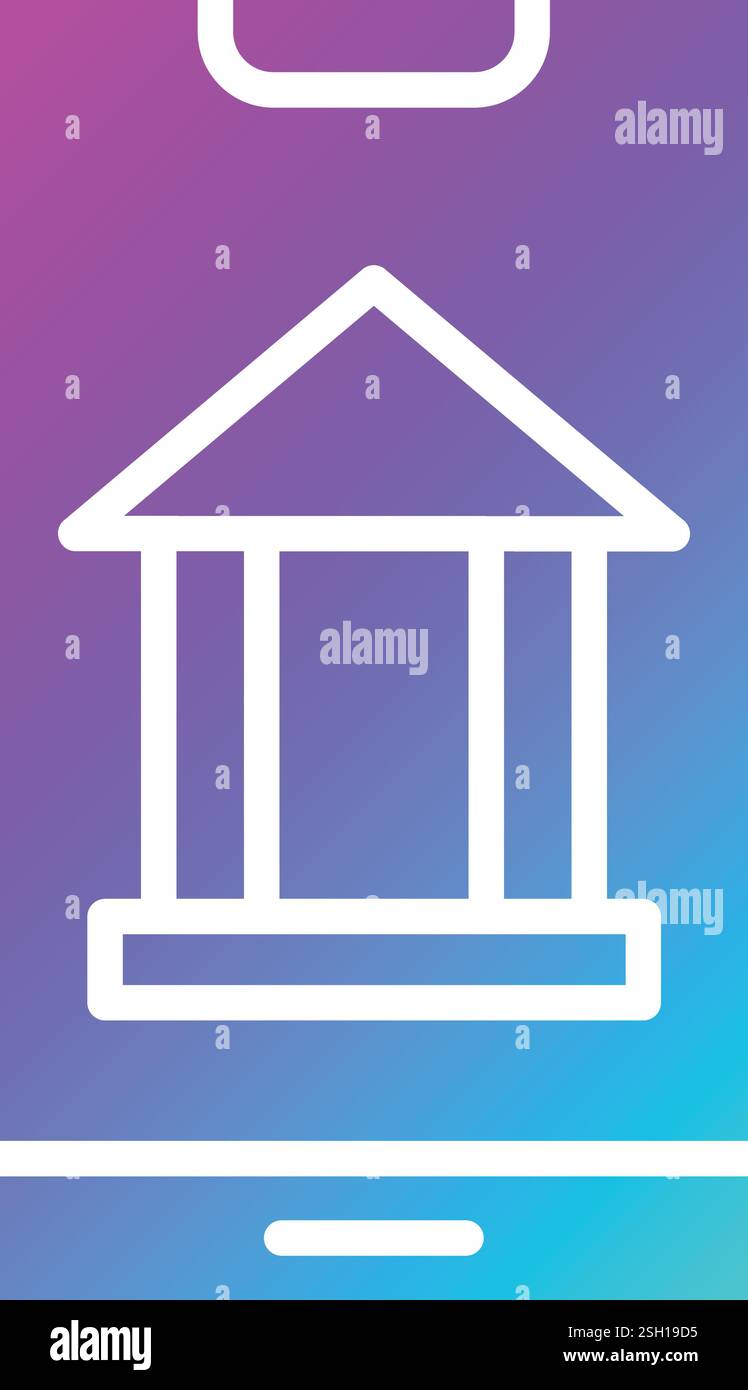 Mobile Banking Vector Icon Design Illustration Stock Vector
