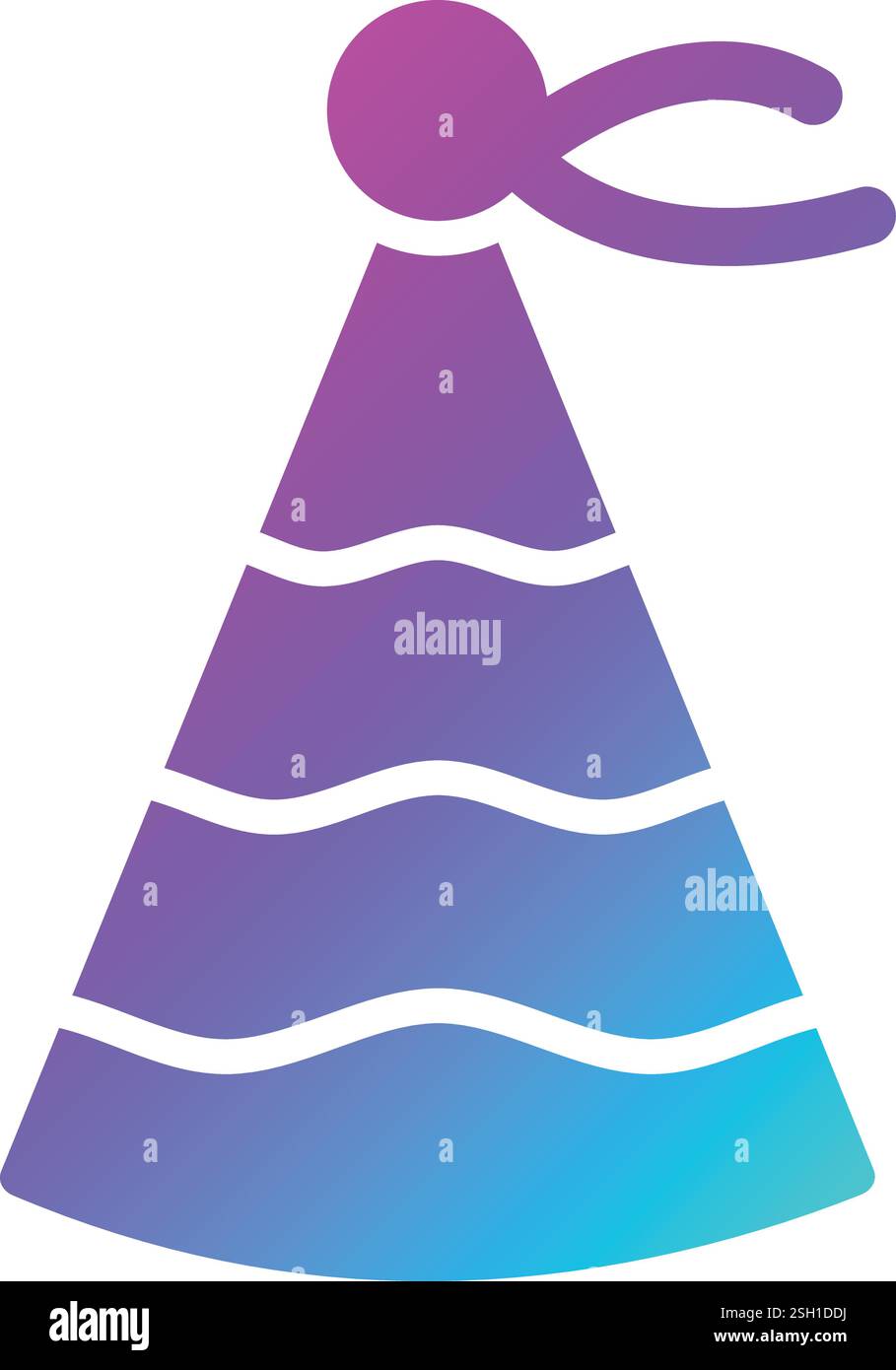 Party Hat Vector Icon Design Illustration Stock Vector
