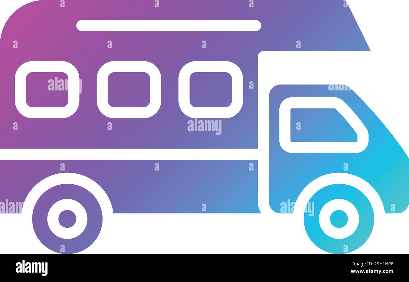 Camper van Vector Icon Design Illustration Stock Vector