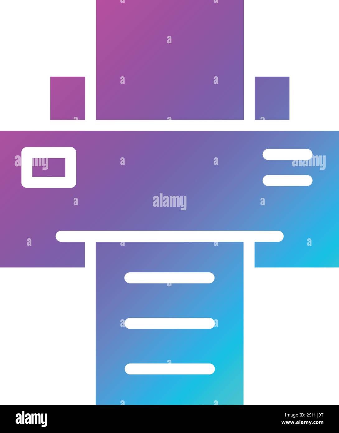 Printer Vector Icon Design Illustration Stock Vector