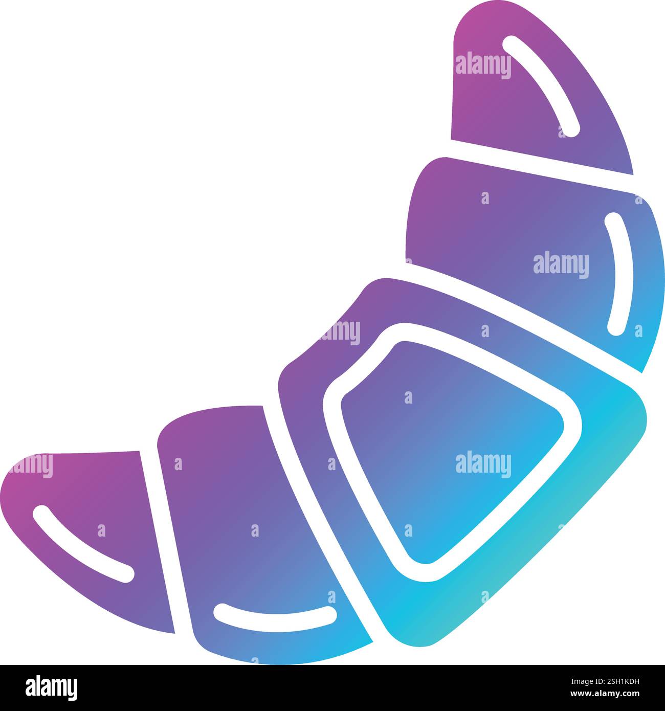 Croissant Vector Icon Design Illustration Stock Vector
