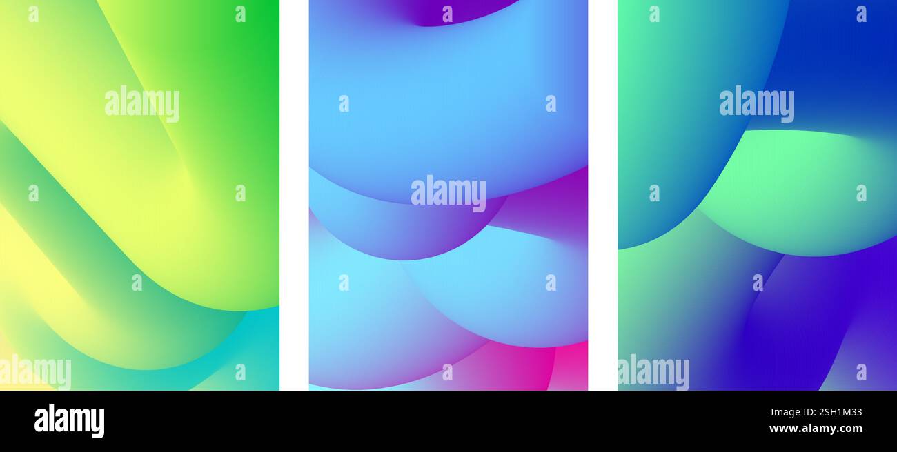 Abstract poster background set. Modern design template for covers ...