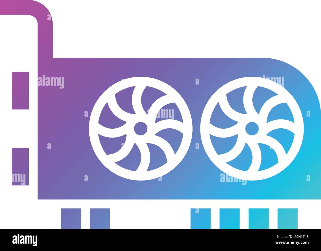 Video Card Vector Icon Design Illustration Stock Vector