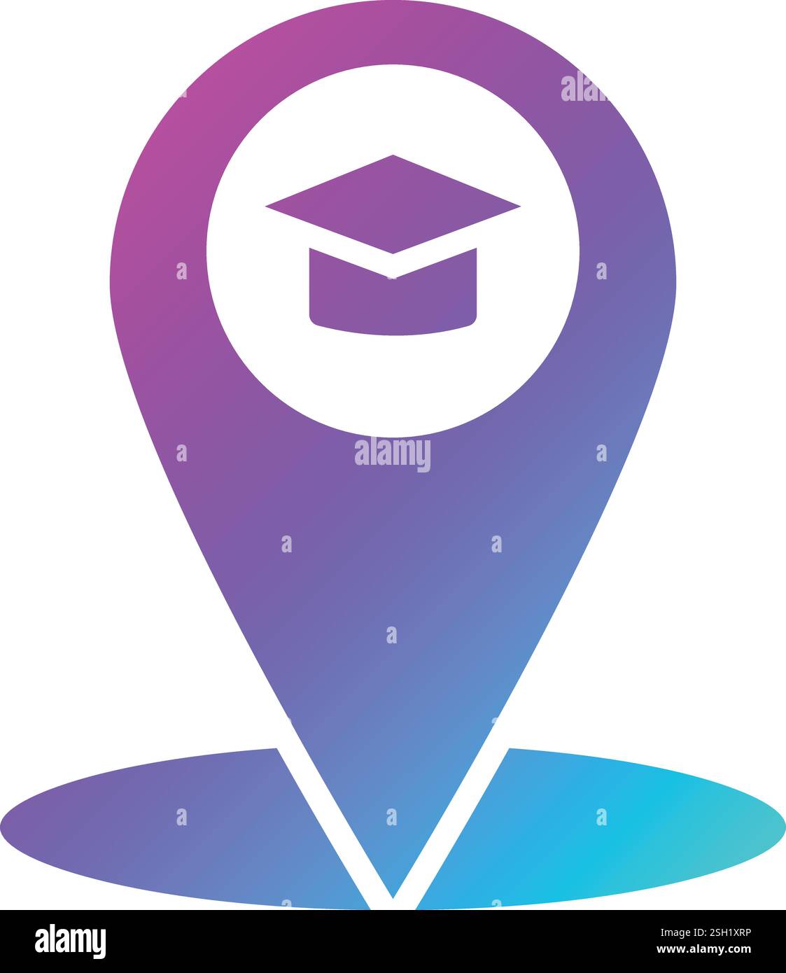 School location Vector Icon Design Illustration Stock Vector