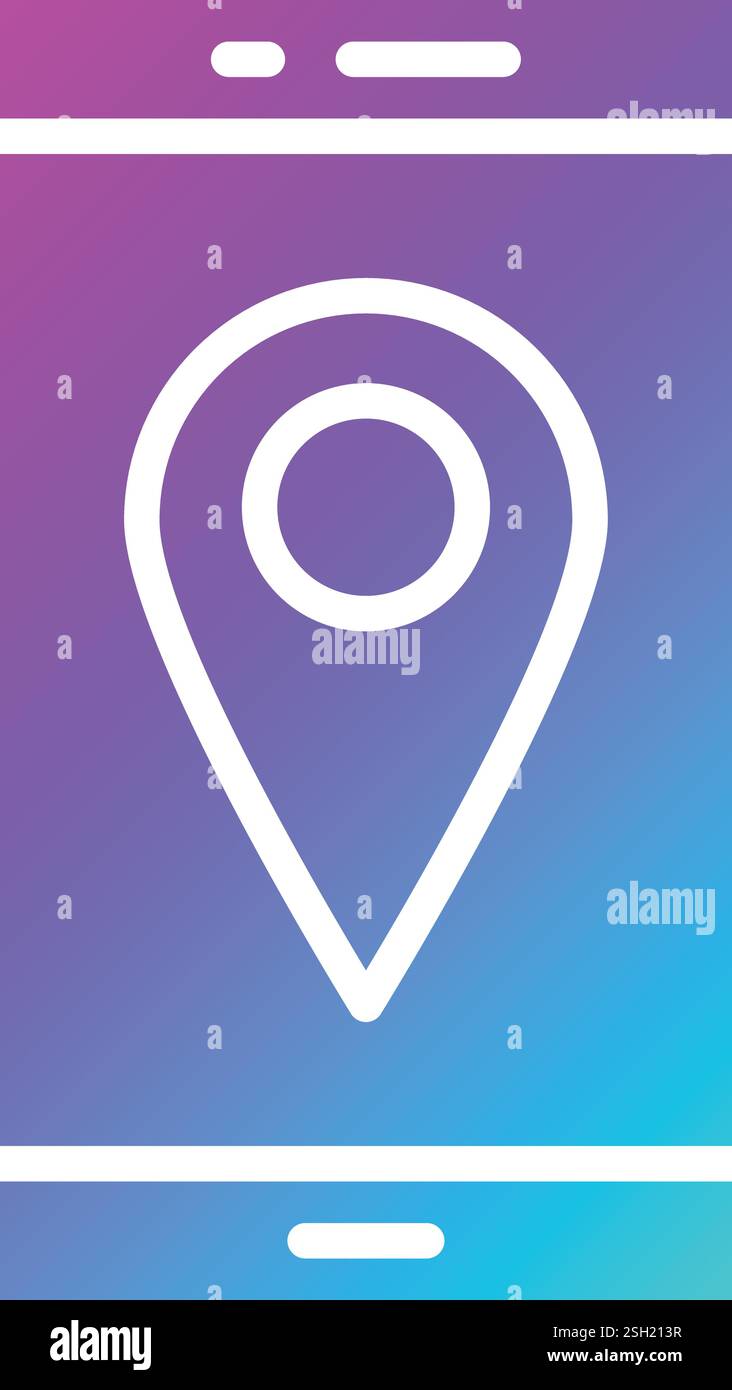 Mobile location Vector Icon Design Illustration Stock Vector