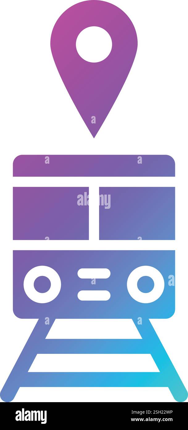 Train station Vector Icon Design Illustration Stock Vector