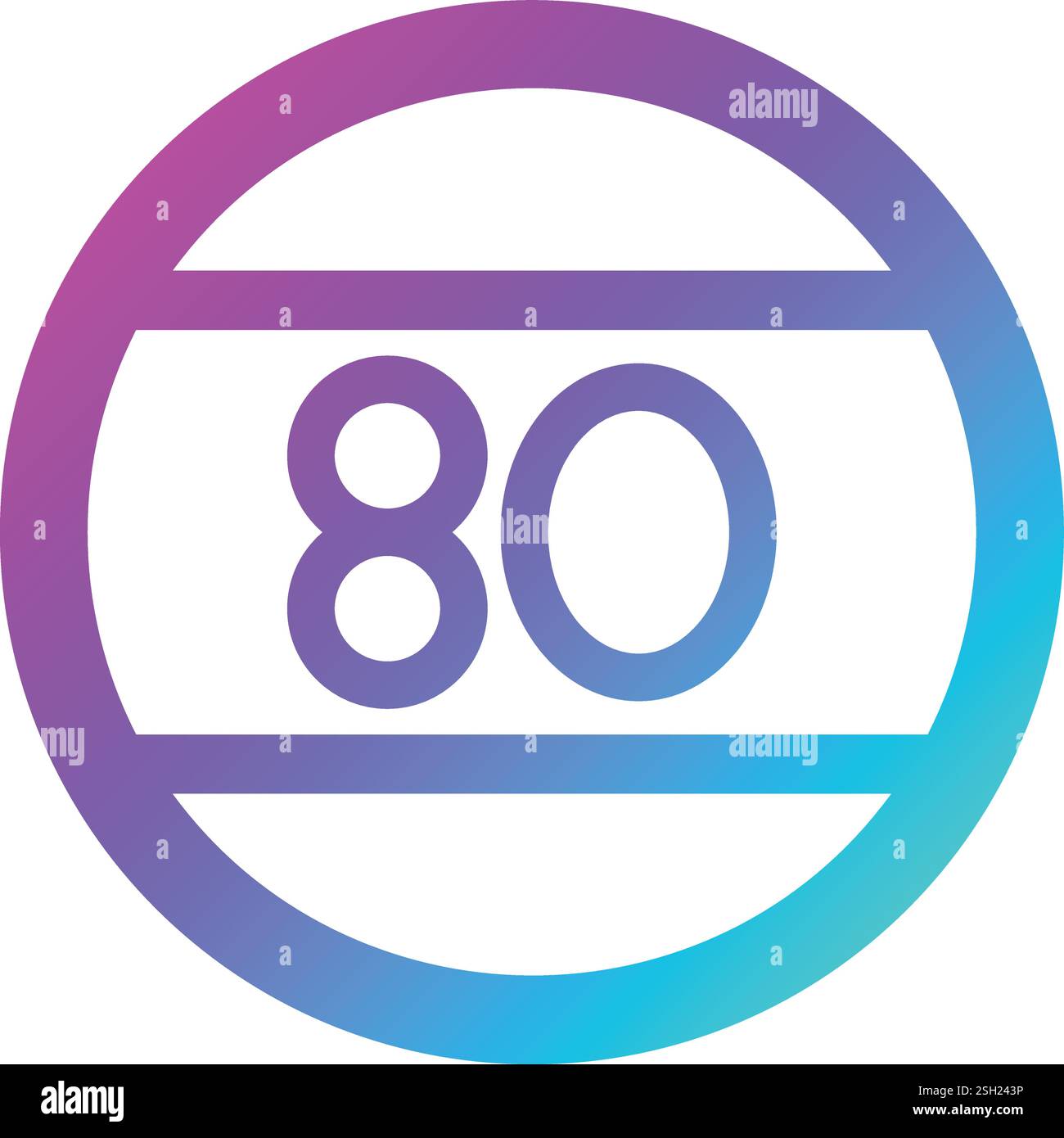 Speed limit Vector Icon Design Illustration Stock Vector