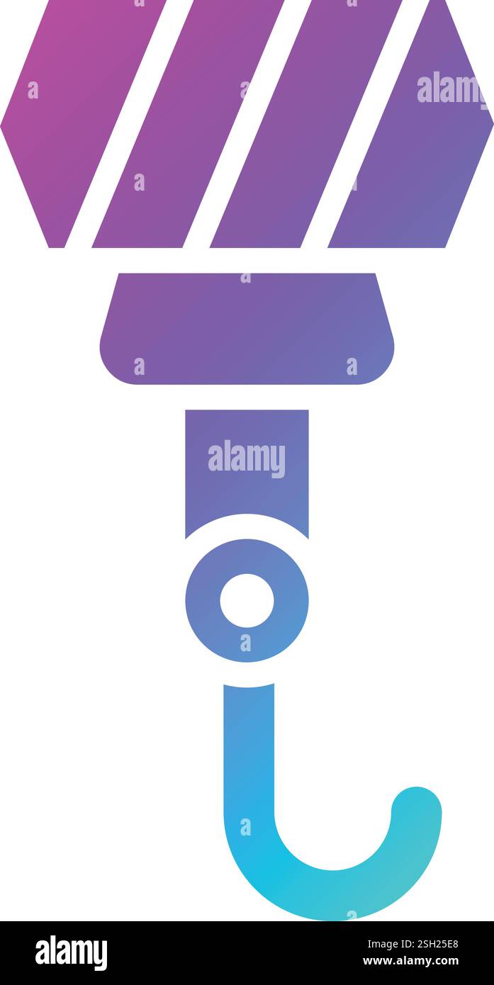 Hook Vector Icon Design Illustration Stock Vector