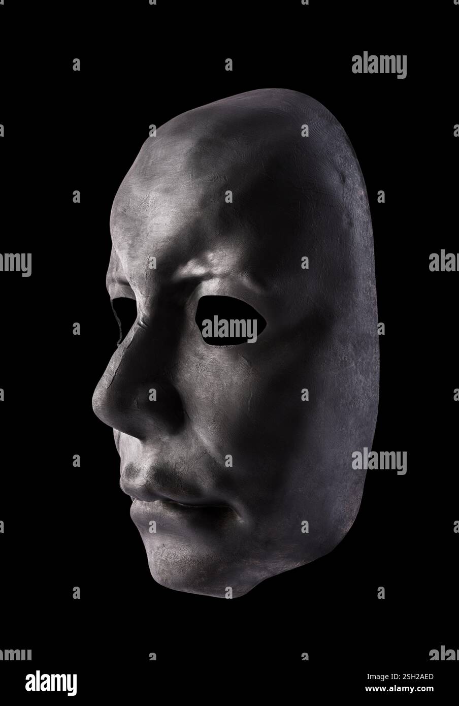 Black mask isolated on black background with clipping path Stock Photo