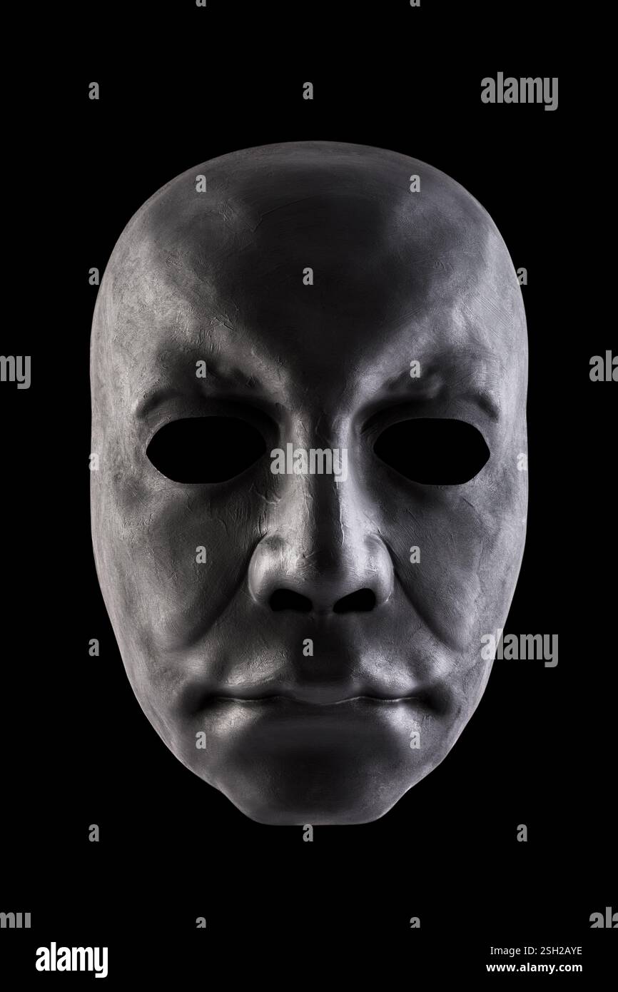 Black mask isolated on black background with clipping path Stock Photo