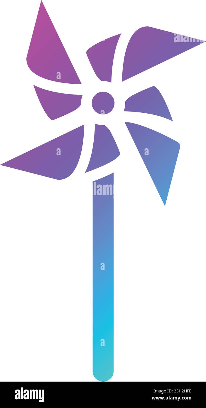 Pinwheel Vector Icon Design Illustration Stock Vector
