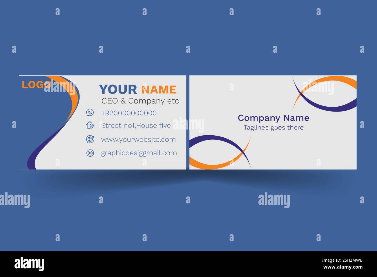 Business card design Stock Vector