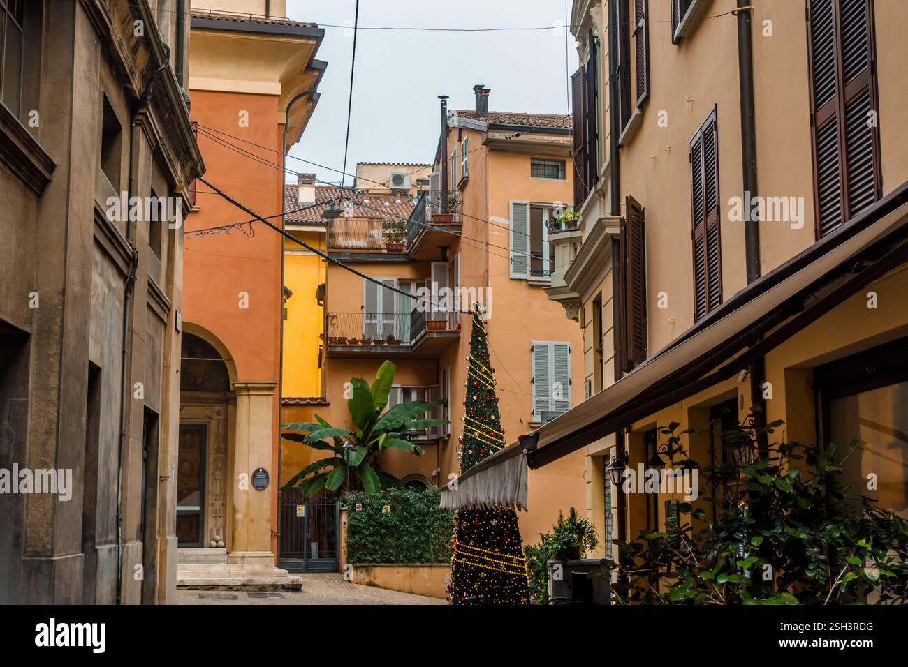 Traditional historic architecture in central Bologna, Italy Stock Photo ...