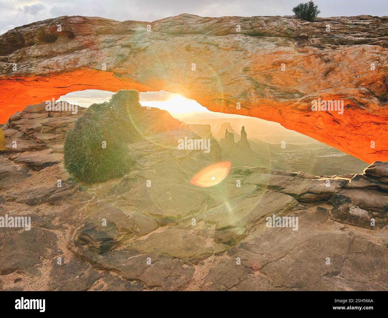 Sunrise at Mesa Arch | Canyonlands National Park - Smartphone Captured Stock Image
