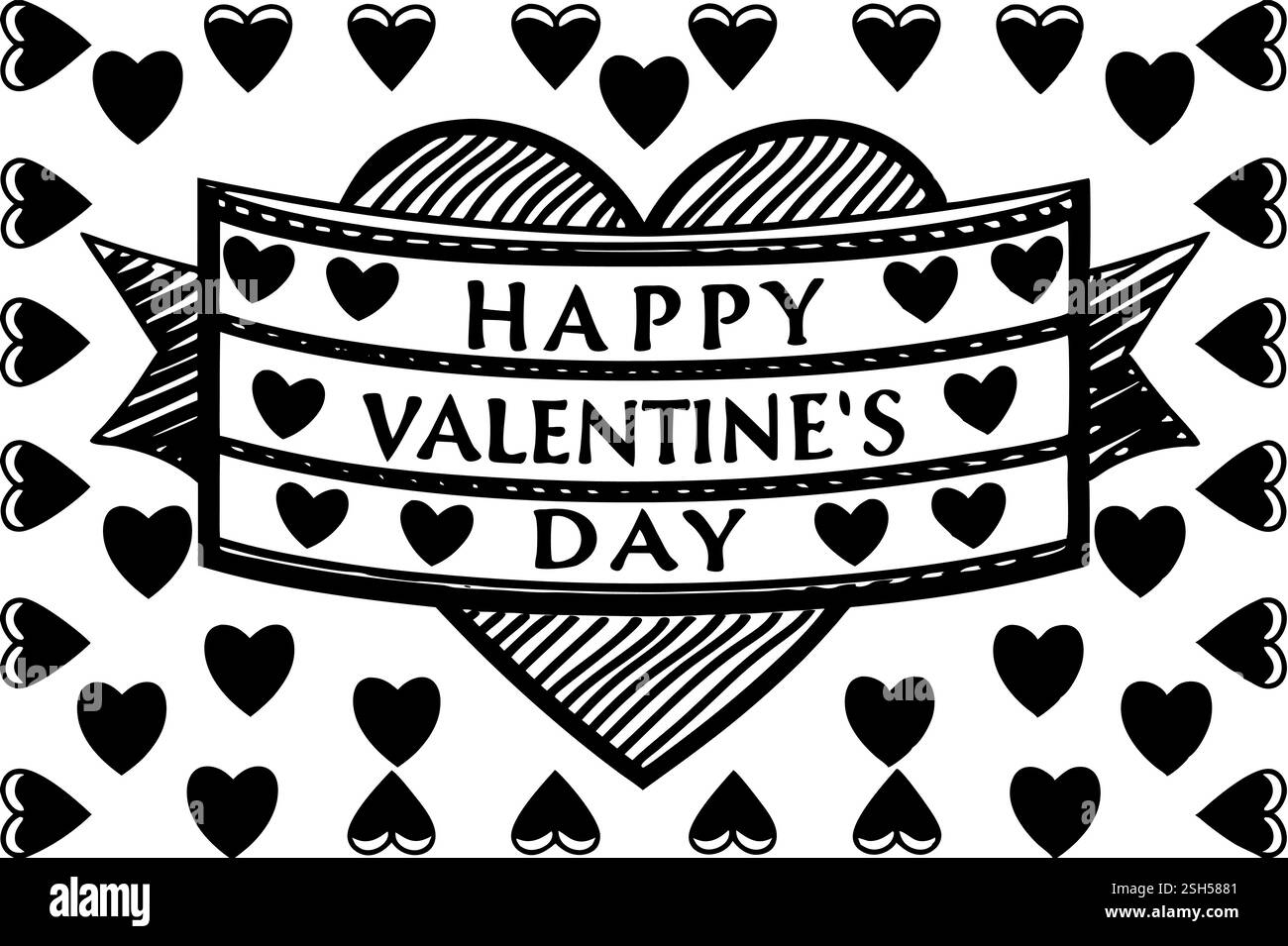 Happy valentines day Black and White Stock Photos & Images - Alamy