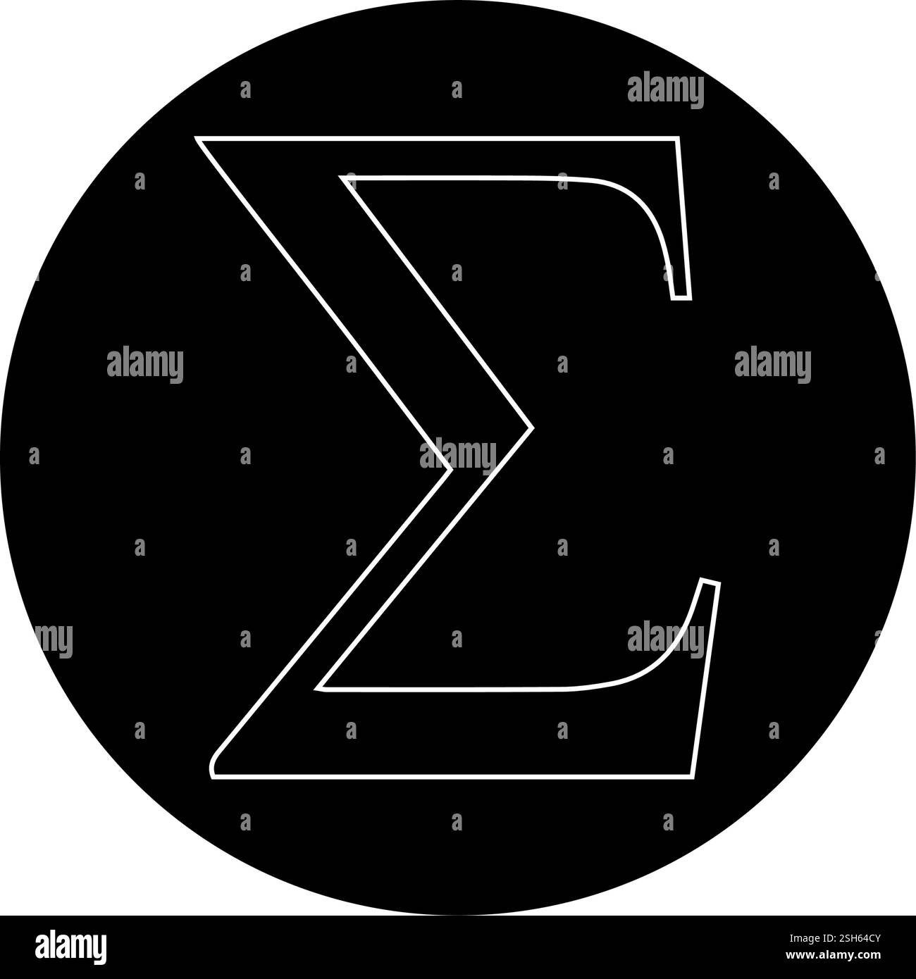 Sigma Symbol White Background, Minimalist Design Mathematical Notation ...