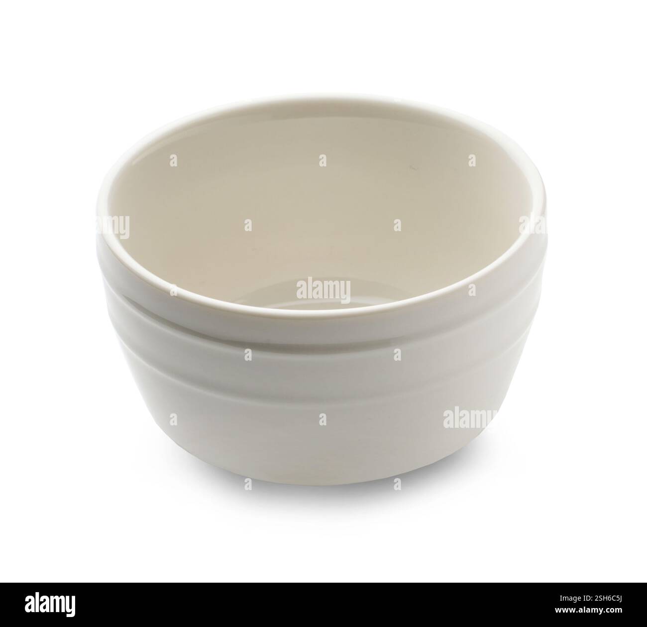 empty white bowl isolated on white background Stock Photo