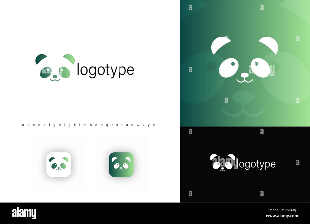 Panda logo hi-res stock photography and images - Alamy