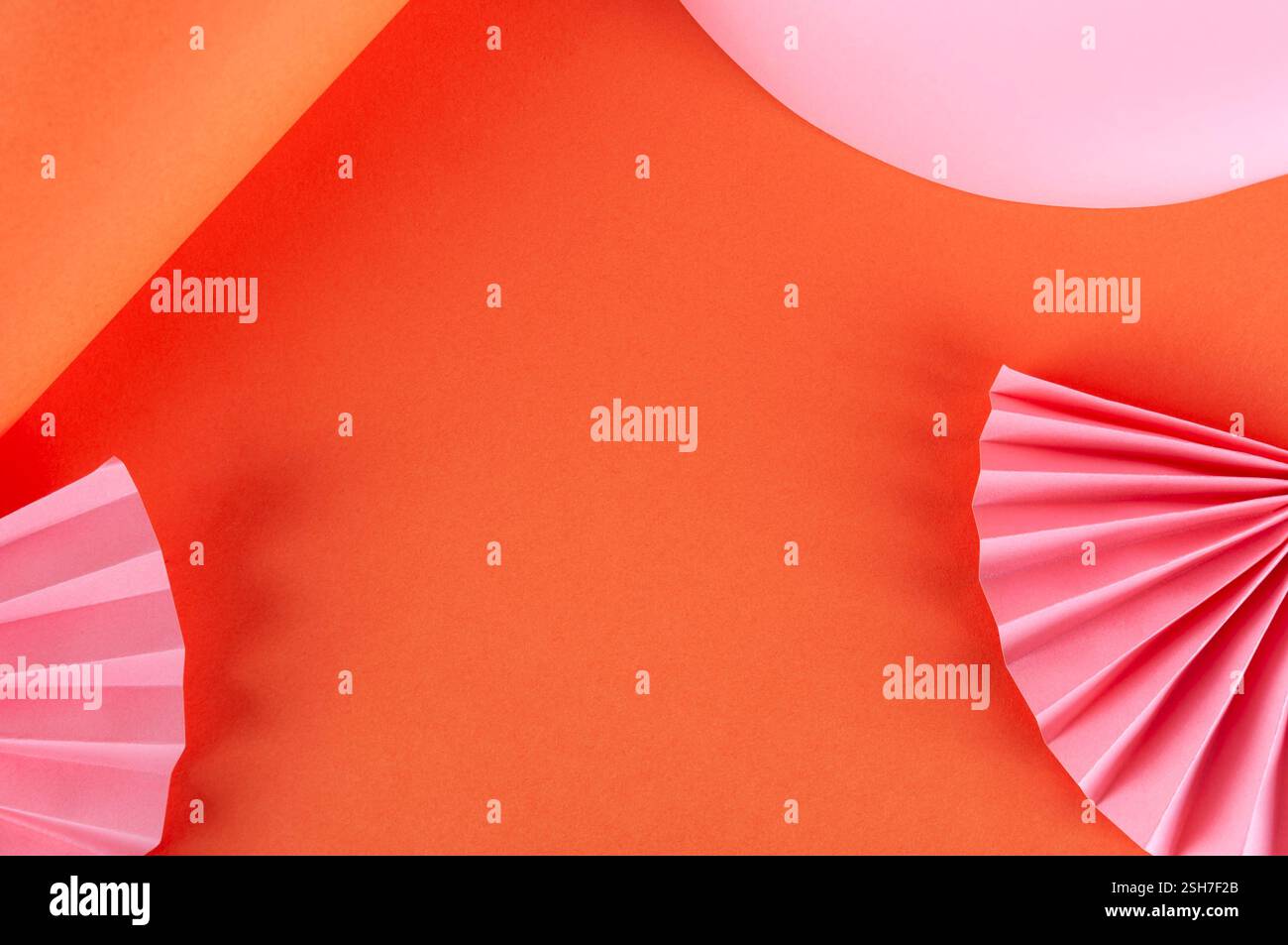 Interesting background of multi-colored paper figures Stock Photo