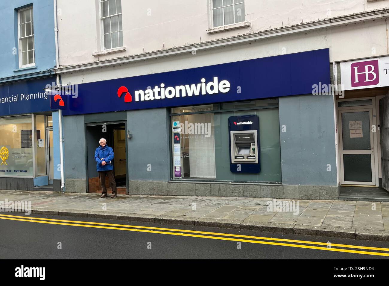 Nationwide Building Society Branch in Haverfordwest Town Centre. Pembrokeshire, Wales, United Kingdom. 16th December 2024. - Smartphone Captured Stock Image